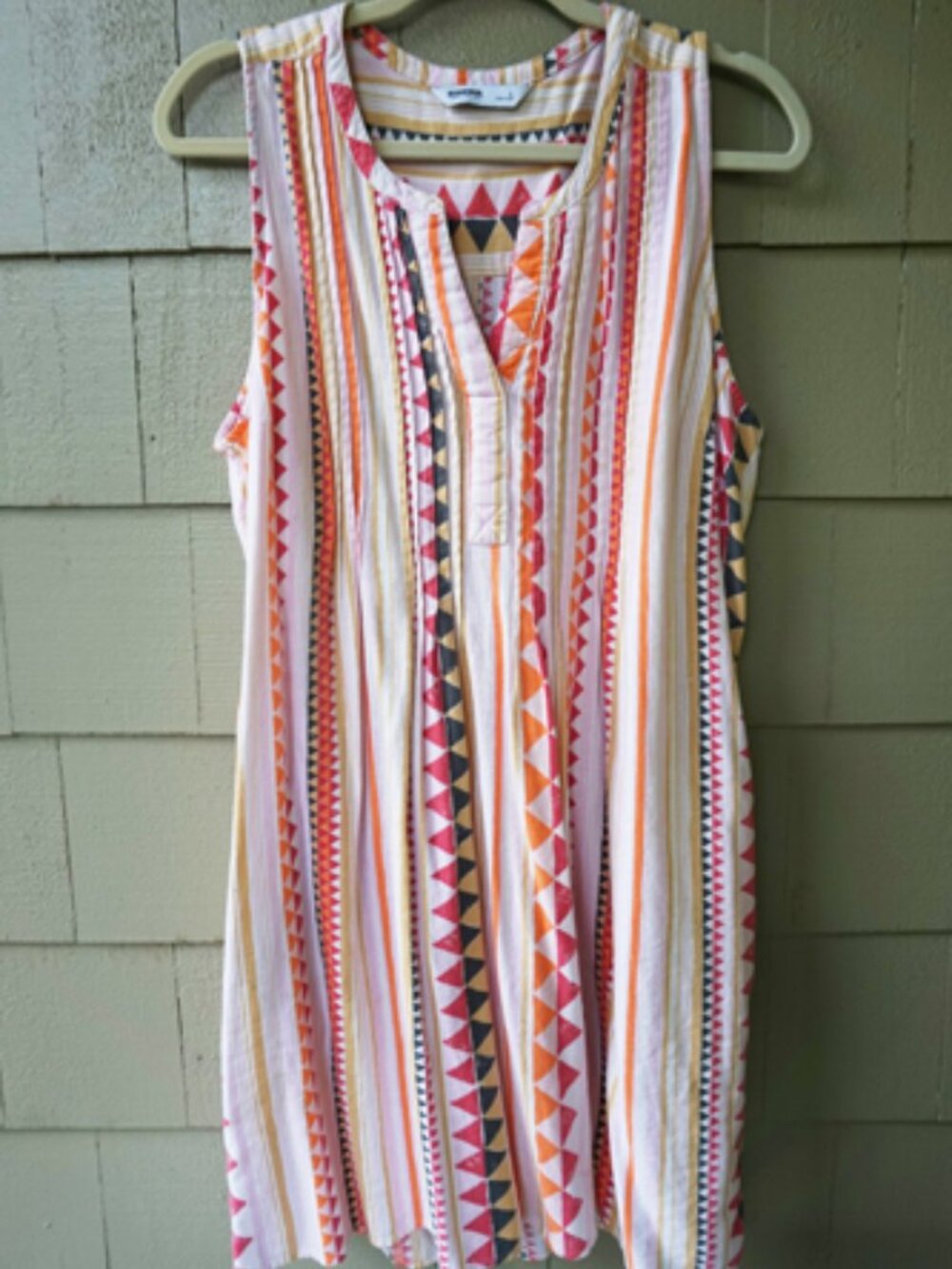 Super Cute SONOMA Linen/Rayon Blend Sundress VGUC Size L